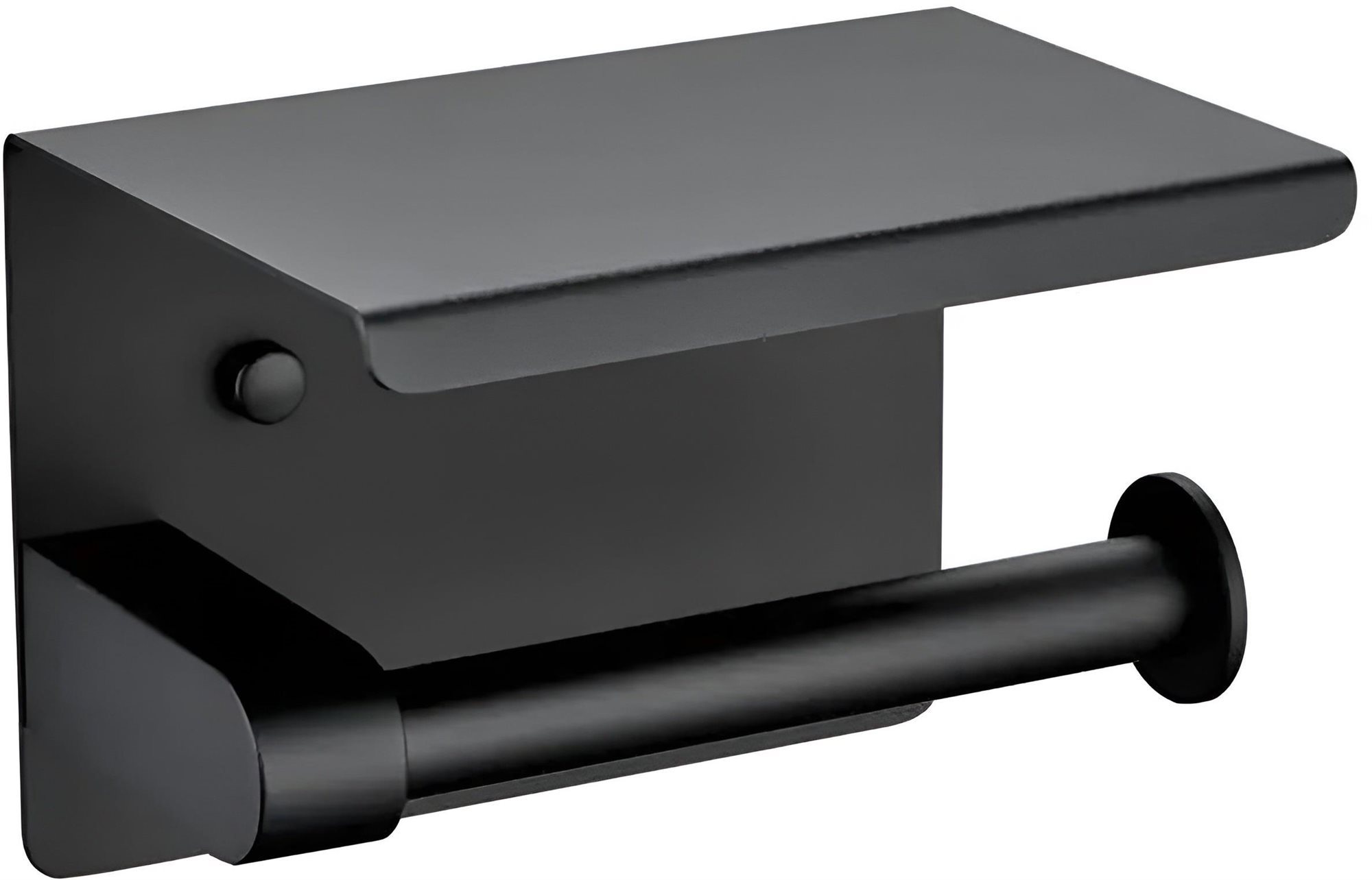 APT Držiak na toaletný papier s poličkou čierny