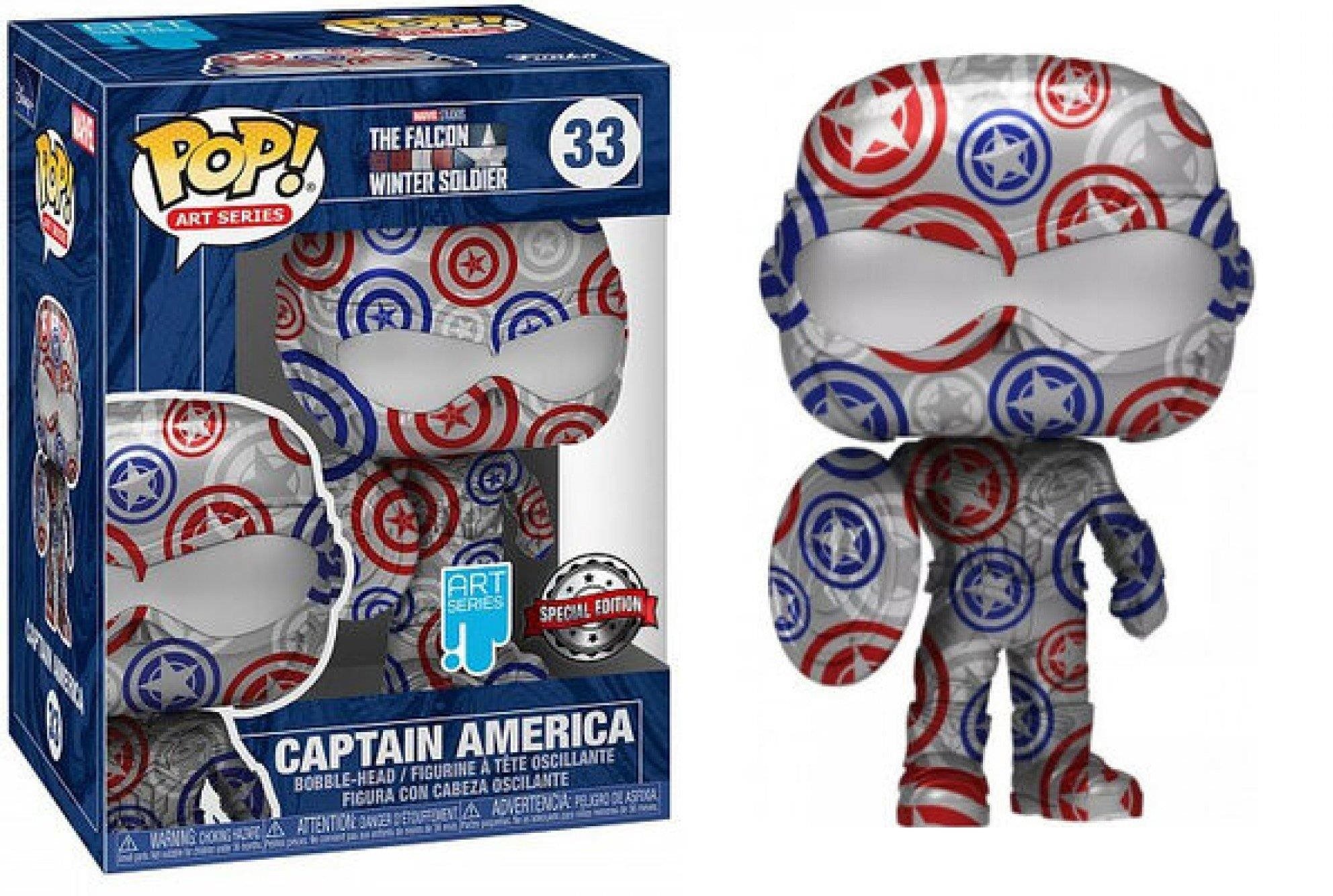 Funko POP! Artist Series Marvel Captain America with Pop Protector (33)