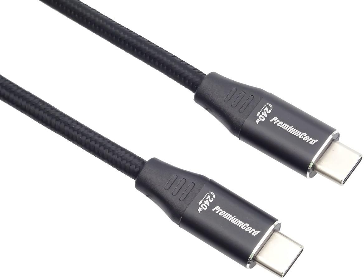 PremiumCord Kabel USB-C M / M, 240 W 480 Mbps, 1 m