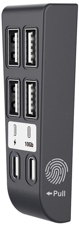 PGTech USB Hub 6 v 1 pro konzole Playstation 5 Slim, černá