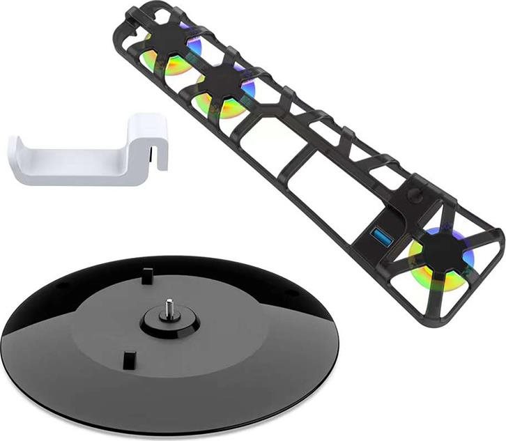 Dobe Stojan s ventilátorem a háčkem na sluchátka pro konzole Playstation 5 Slim