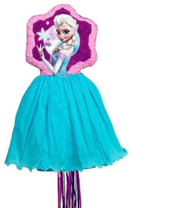 Amscan Piňata Frozen Elsa – Ľadové kráľovstvo – 29,5 × 61,8 × 2,7 cm – ťahacia