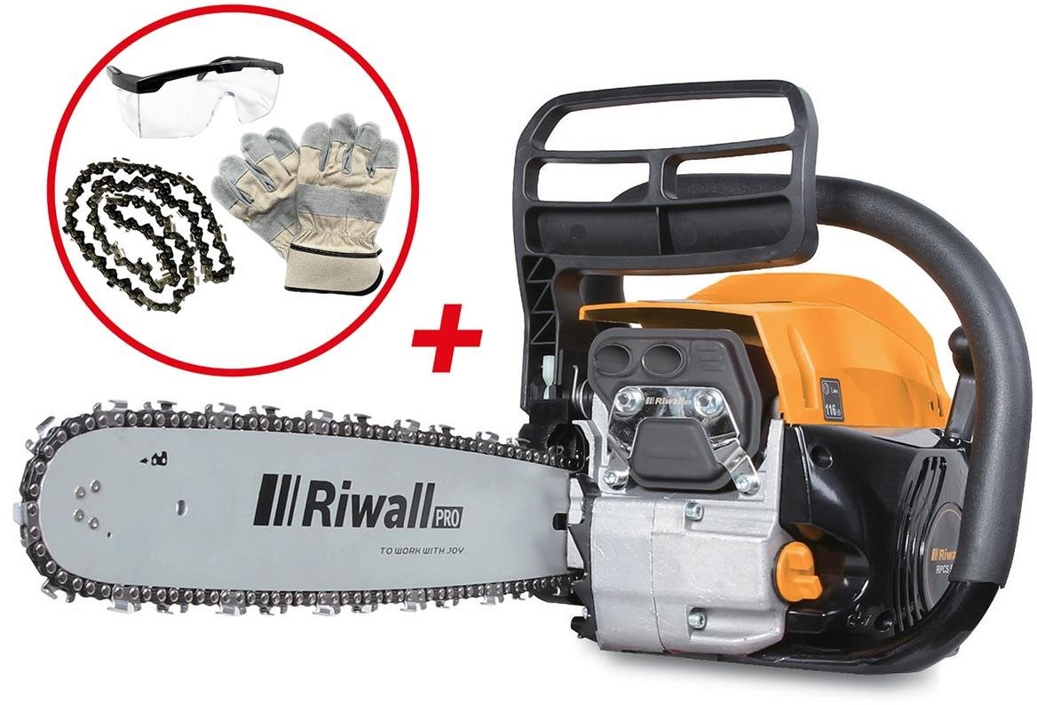 RIWALL PRO Reťazová píla benzínová RPCS 5140 SADA