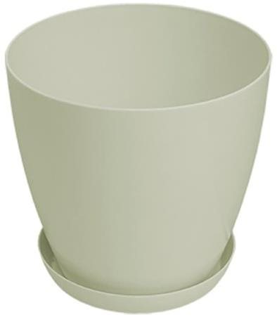 GARDINO Kvetináč LUX s podmiskou, priemer 18 cm, béžový