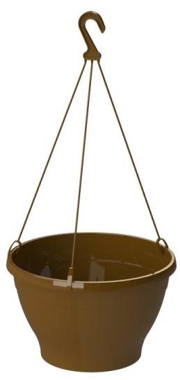GARDINO Kvetináč zevěsný ESPRIT, priemer 26 cm, vysoký 16,5 cm, terakota