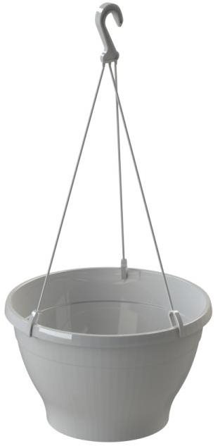 GARDINO Kvetináč závesný ESPRIT, priemer 26 cm, vysoký 16,5 cm, biely