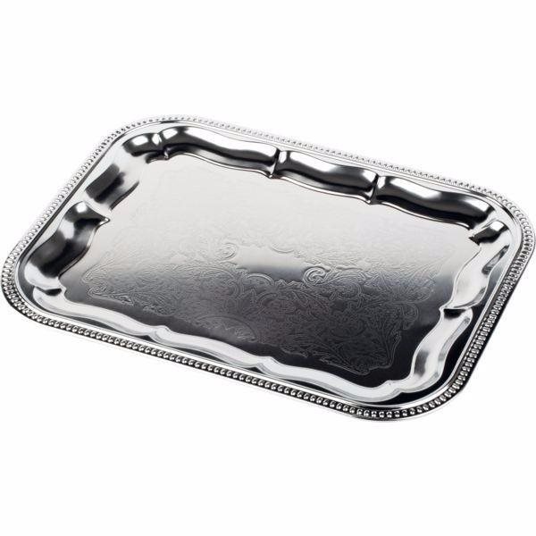 APS Servírovacia tácka 41 × 31 cm obdĺžnik chrómovaná
