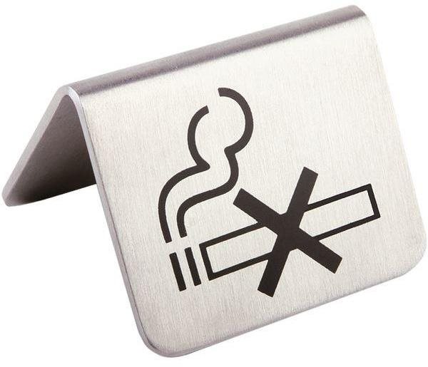APS Označenie nefajčiarskeho priestoru nerez 5 × 5,5 × 3,5 cm