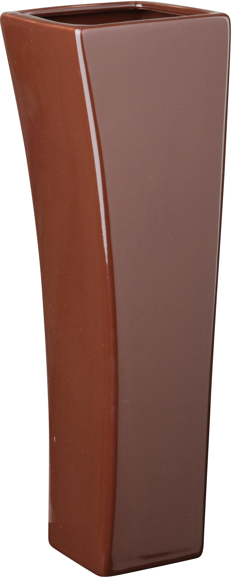 by inspire Váza 'Quadro V' (9 × 29 cm), hnedá