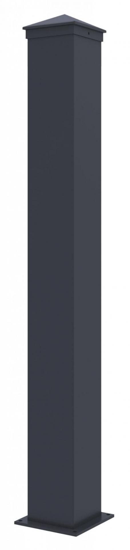 G21 Stĺpik na plotové pole 10 × 89 cm s pätkou, antracitový