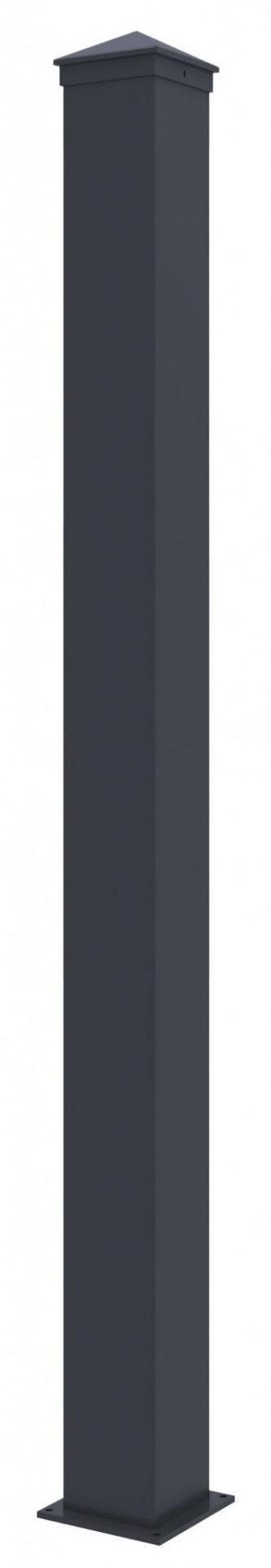 G21 Stĺpik na plotové pole 10 × 169 cm s pätkou, antracitový