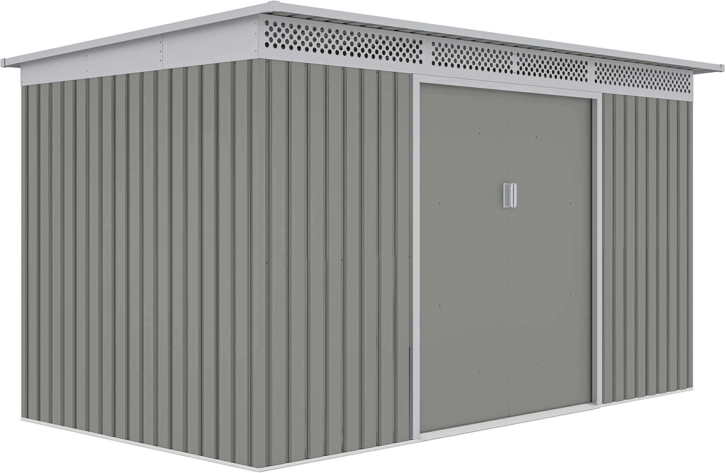 G21 Domček záhradný GRAH 700, metalický sivý 340 × 206 cm