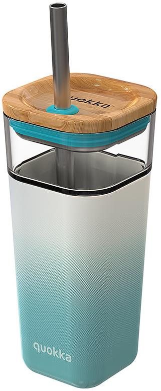 Quokka Liquid Cube s brčkom, 540 ml, teal