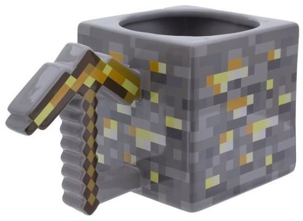 Minecraft – Gold Pickaxe – 3D hrnček