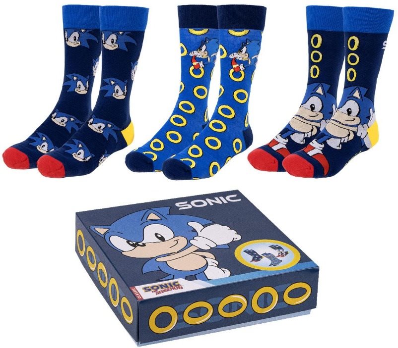Sonic – 3 páry ponožiek 40 – 46