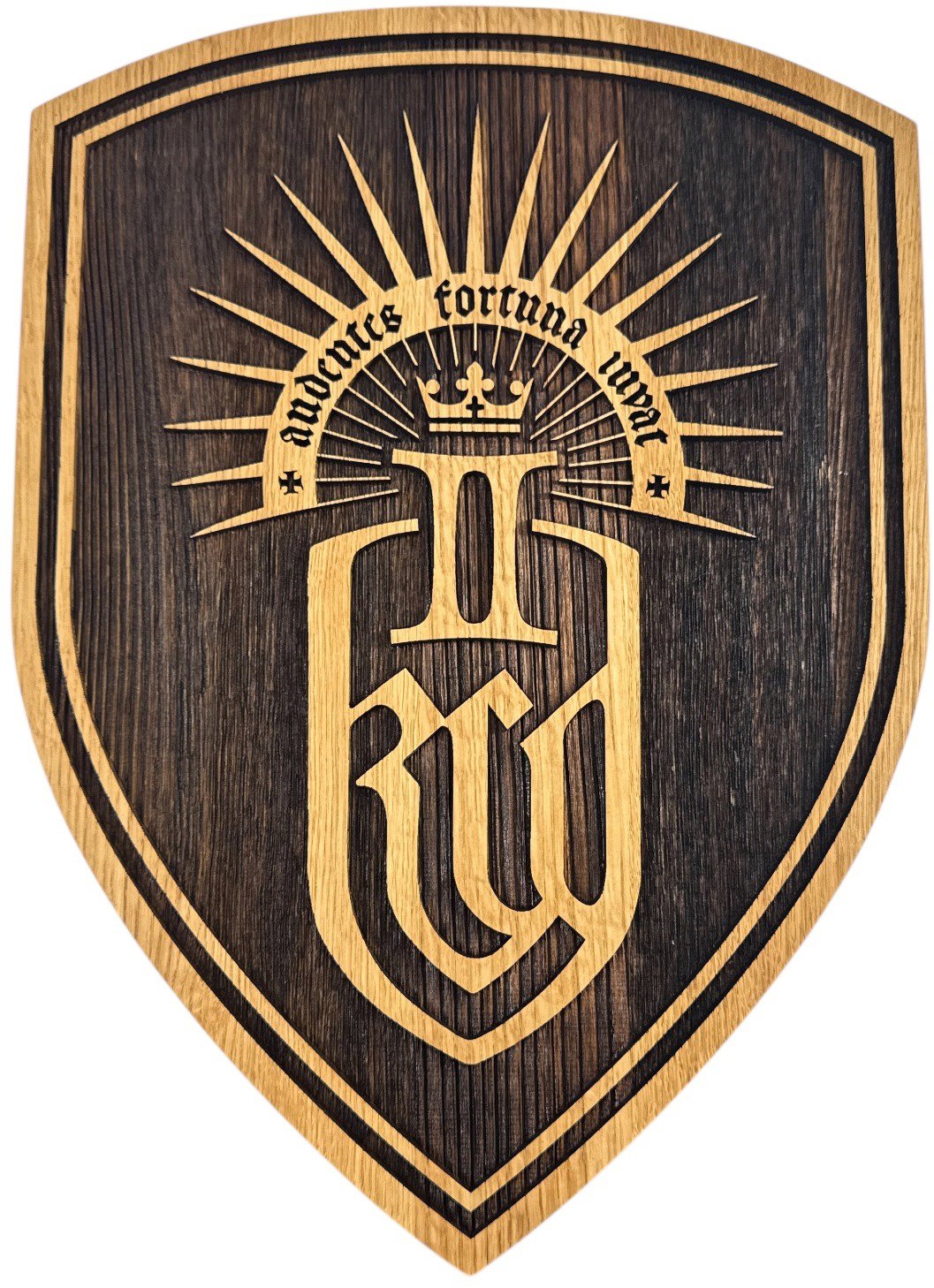 Kingdom Come: Deliverance 2 – veľký drevený štít na stenu (21 × 30 cm)