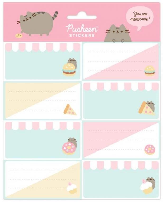 Pusheen: Foodie - poznámkové štítky 16 kusů