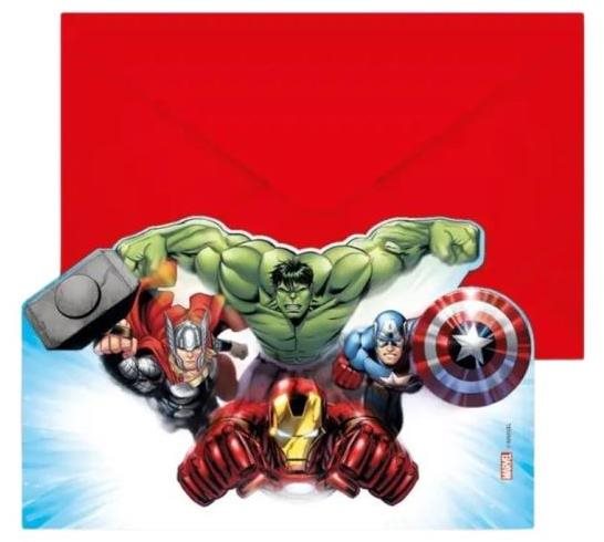 GODAN Pozvánky s obálkami avengers – 6 ks