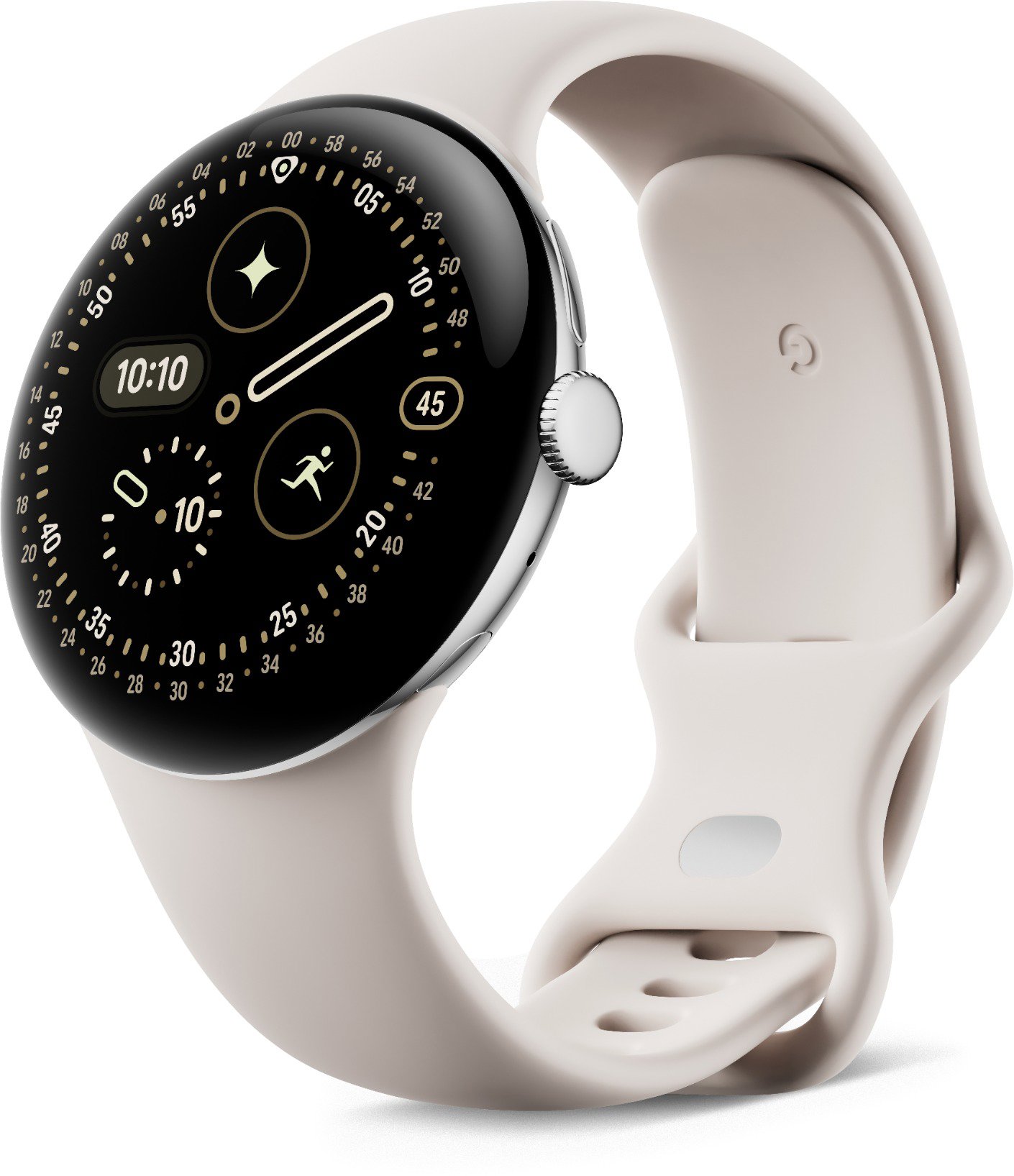 Google Pixel Watch 4 45 mm Porcelain/Silver