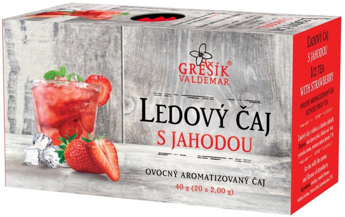 Grešík Valdemar Ledový čaj s jahodou 20 × 2 g n.s.