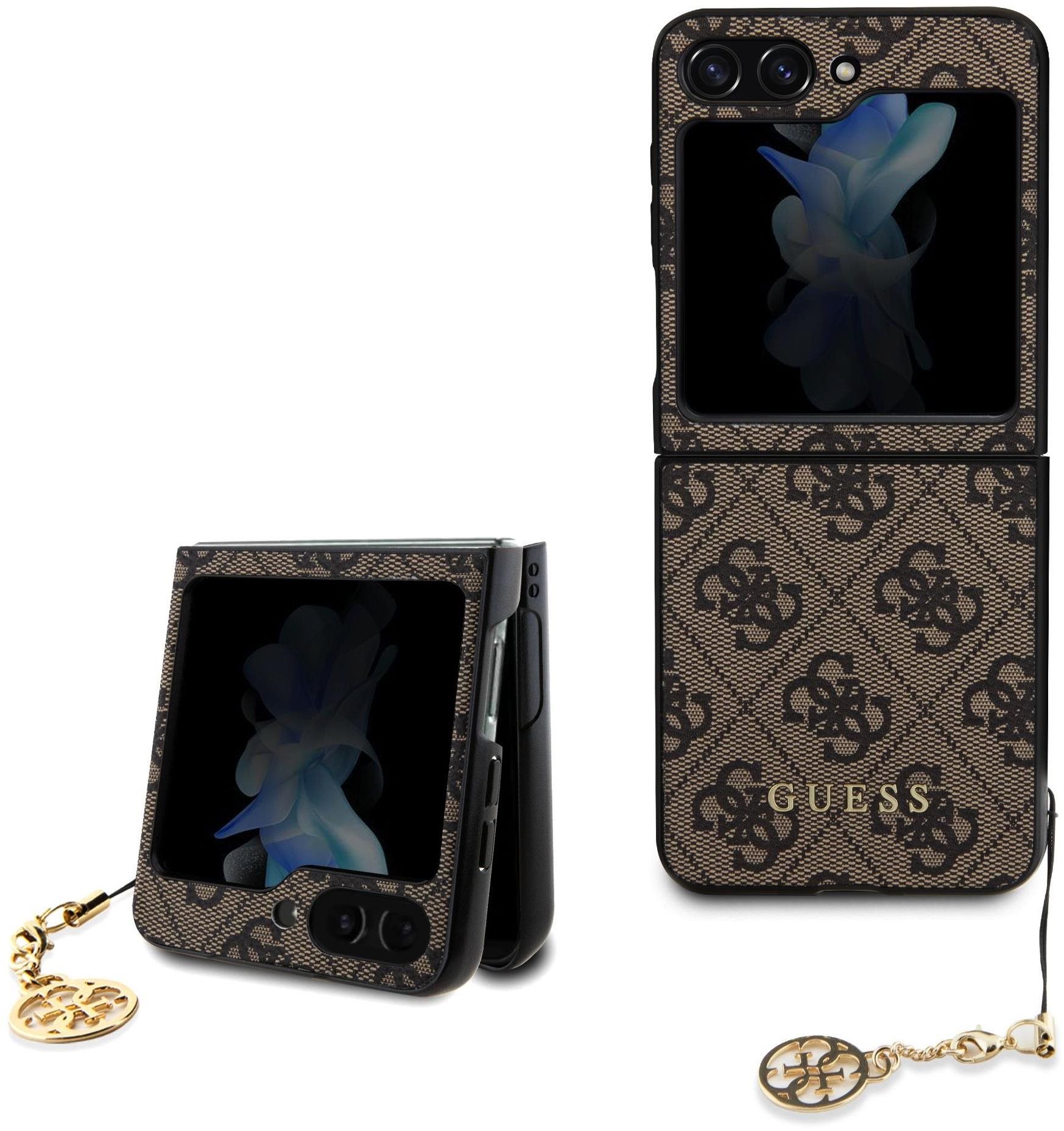 Guess 4G Charms Zadný kryt na Samsung Galaxy Z Flip 5 Brown