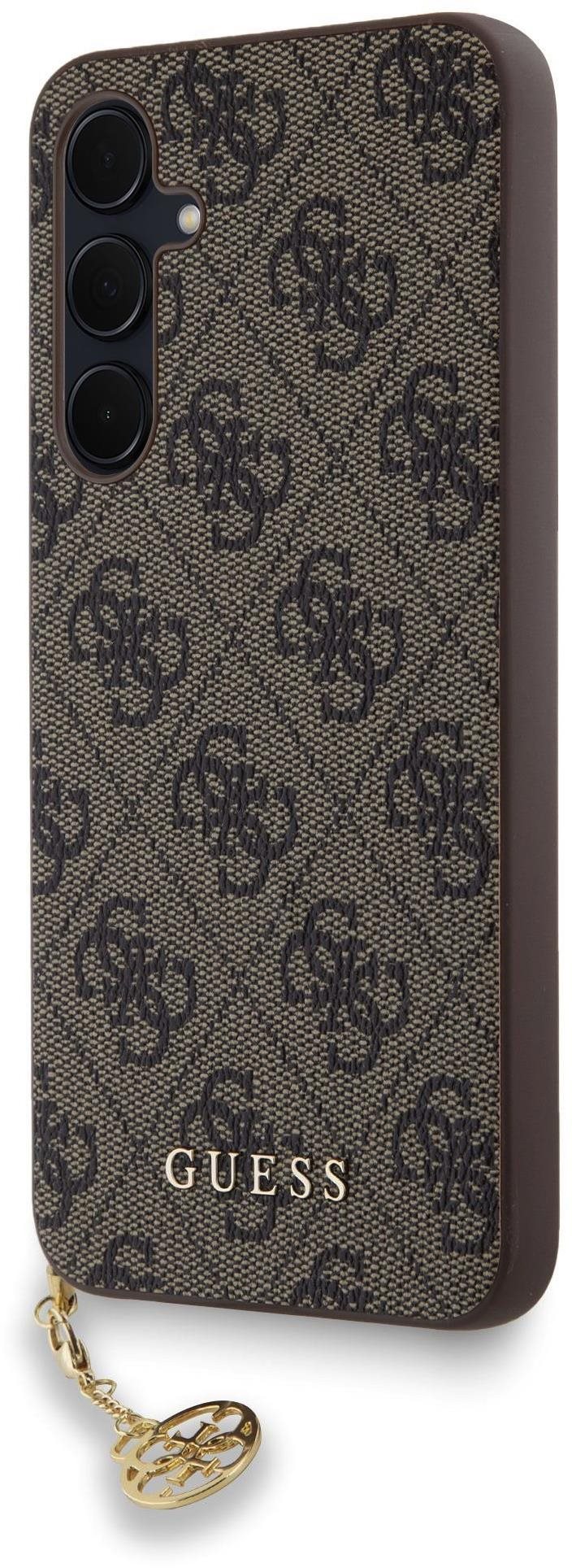 Guess 4G Charms Zadný Kryt na Samsung Galaxy A35 5G Brown
