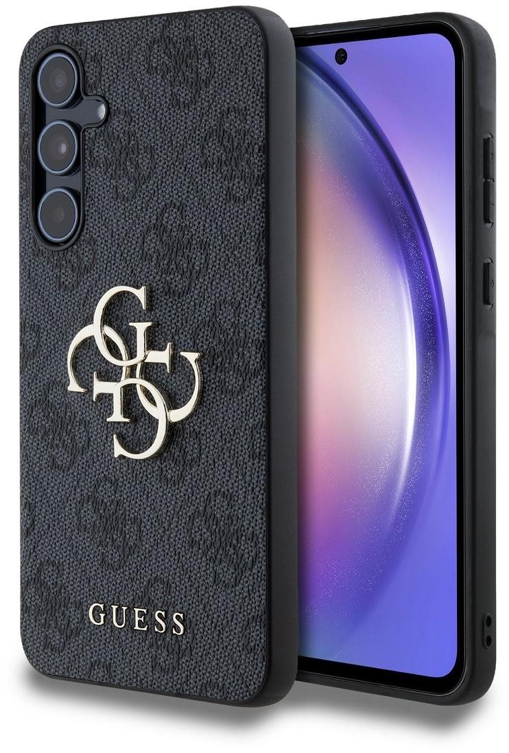 Guess PU 4G Metal Logo Zadný Kryt na Samsung Galaxy A55 5G Grey