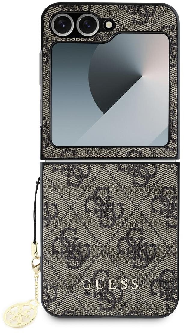 Guess 4G Charm Zadný Kryt na Samsung Galaxy Z Flip6 Brown