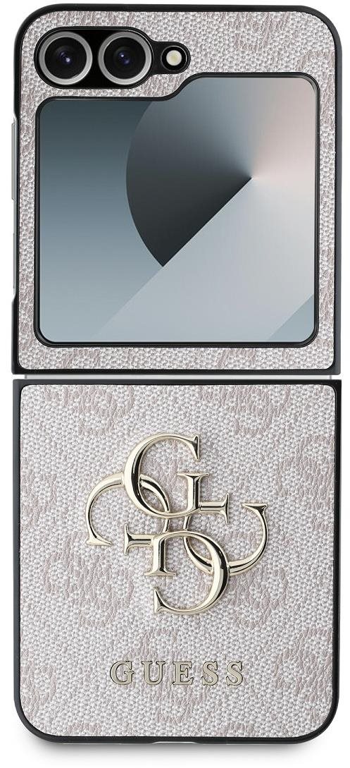 Guess PU 4G Metal Logo Zadný Kryt na Samsung Galaxy Z Flip6 Pink
