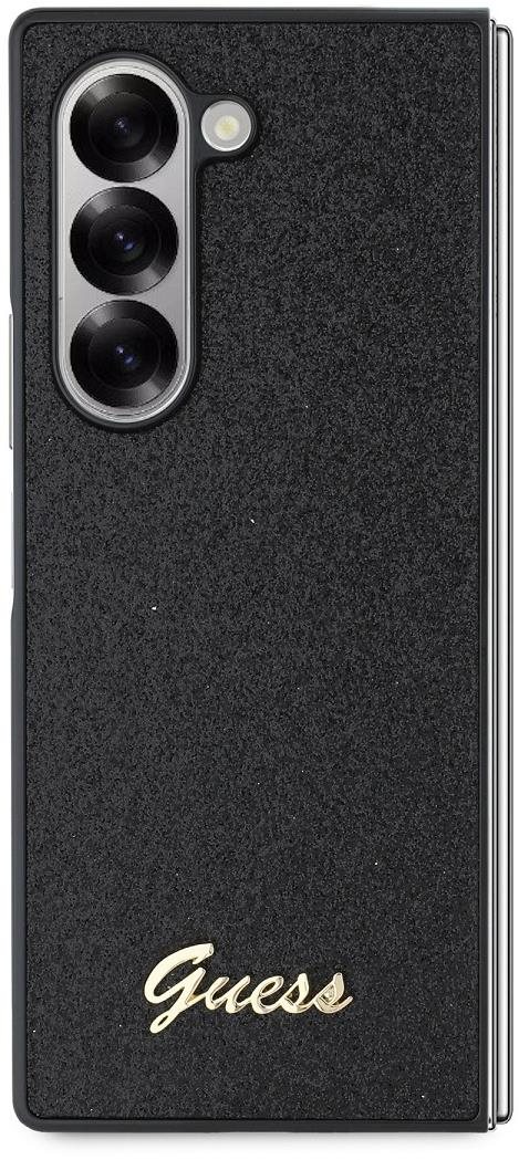 Guess PC/TPU Glitter Flakes Metal Logo Zadný Kryt na Samsung Galaxy Z Fold6 Black