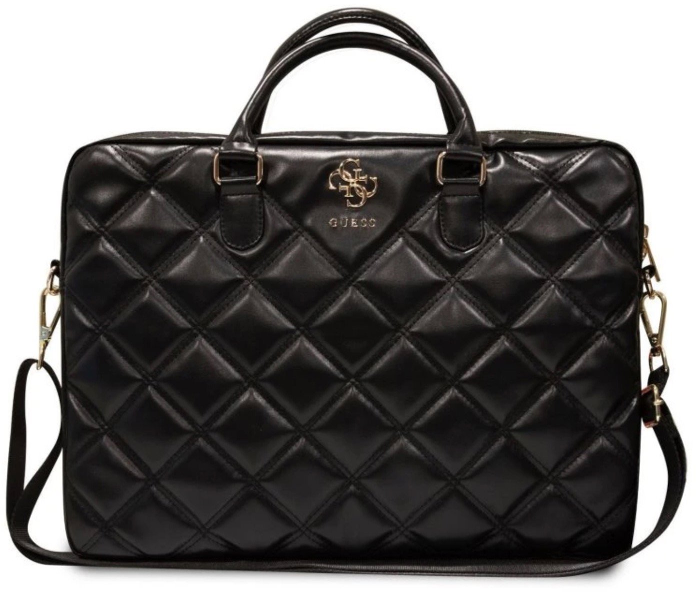 Guess PU Quilted 4G Metal Logo Taška na Notebook 15/16" Black