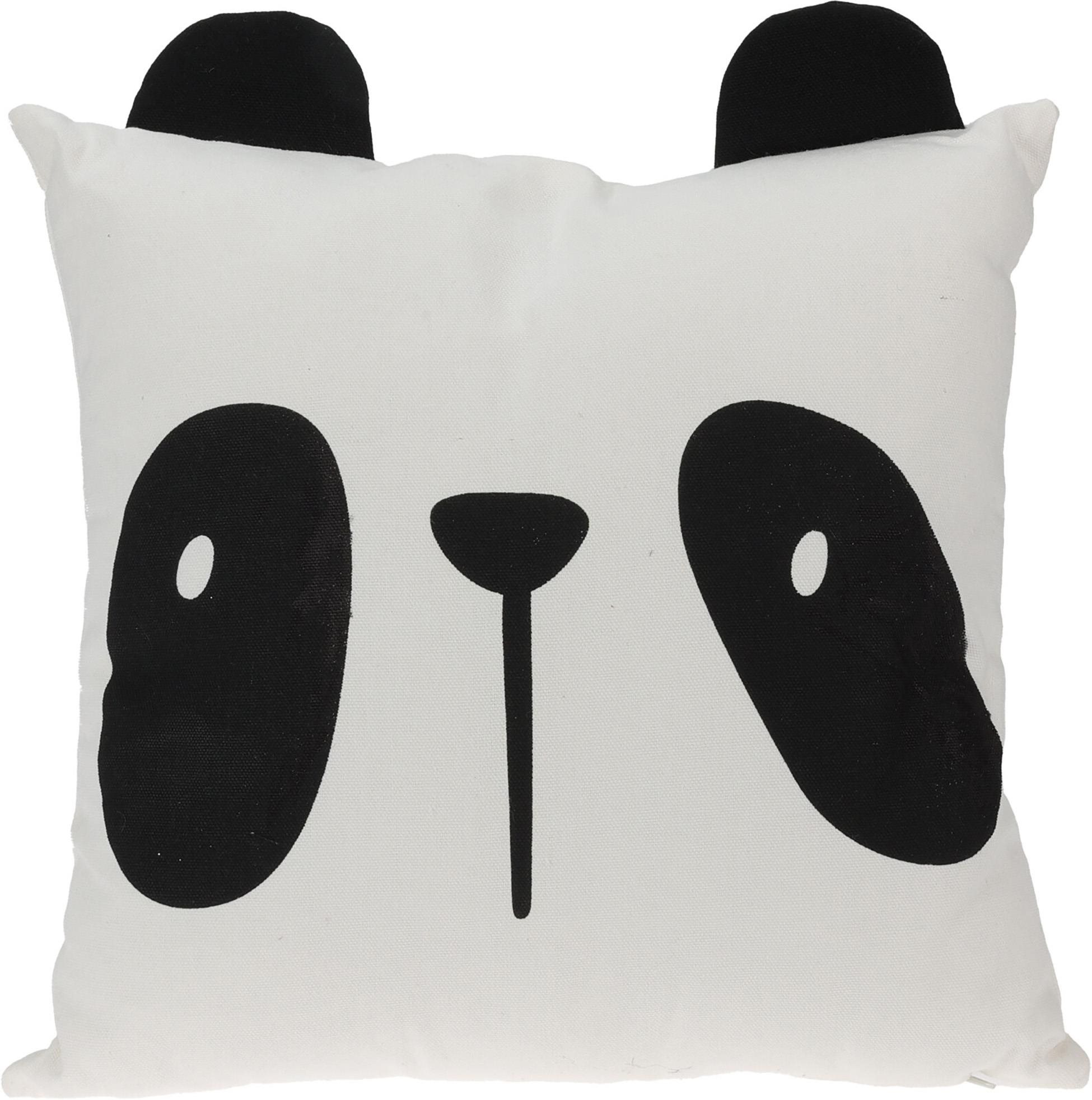 H&L Detský vankúš Safari Panda 40 × 40 cm biely