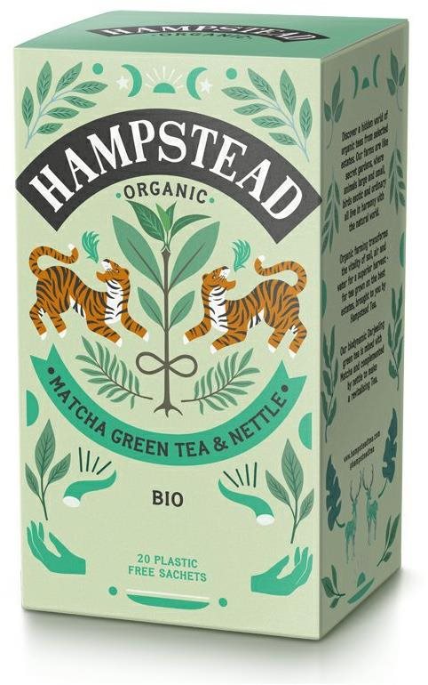 Hampstead Tea BIO Zelený čaj Matcha a žihľava 20 ks