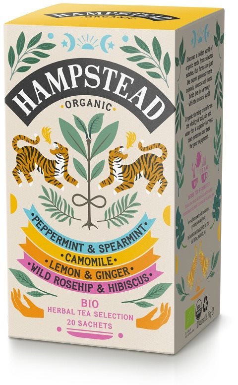 Hampstead Tea BIO selekcia bylinných a ovocných čajov 20 ks