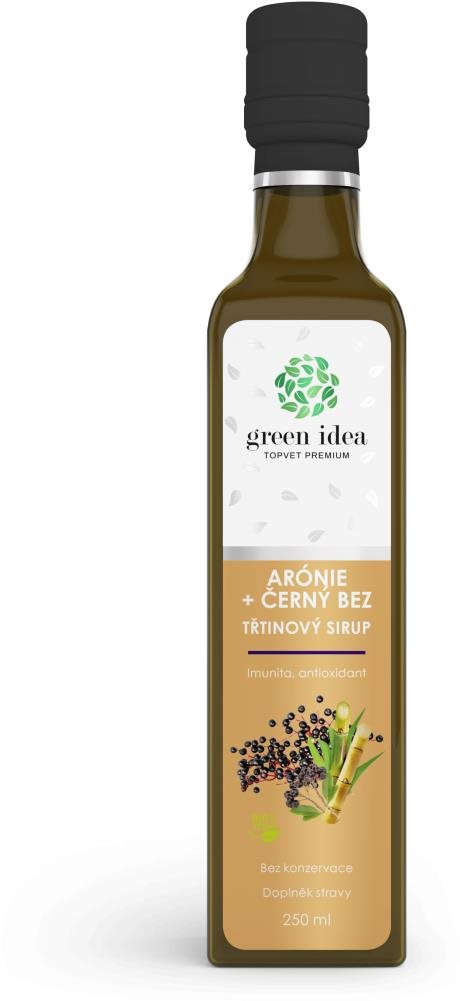 Green idea Arónia + čierna baza – trstinový sirup 250 ml