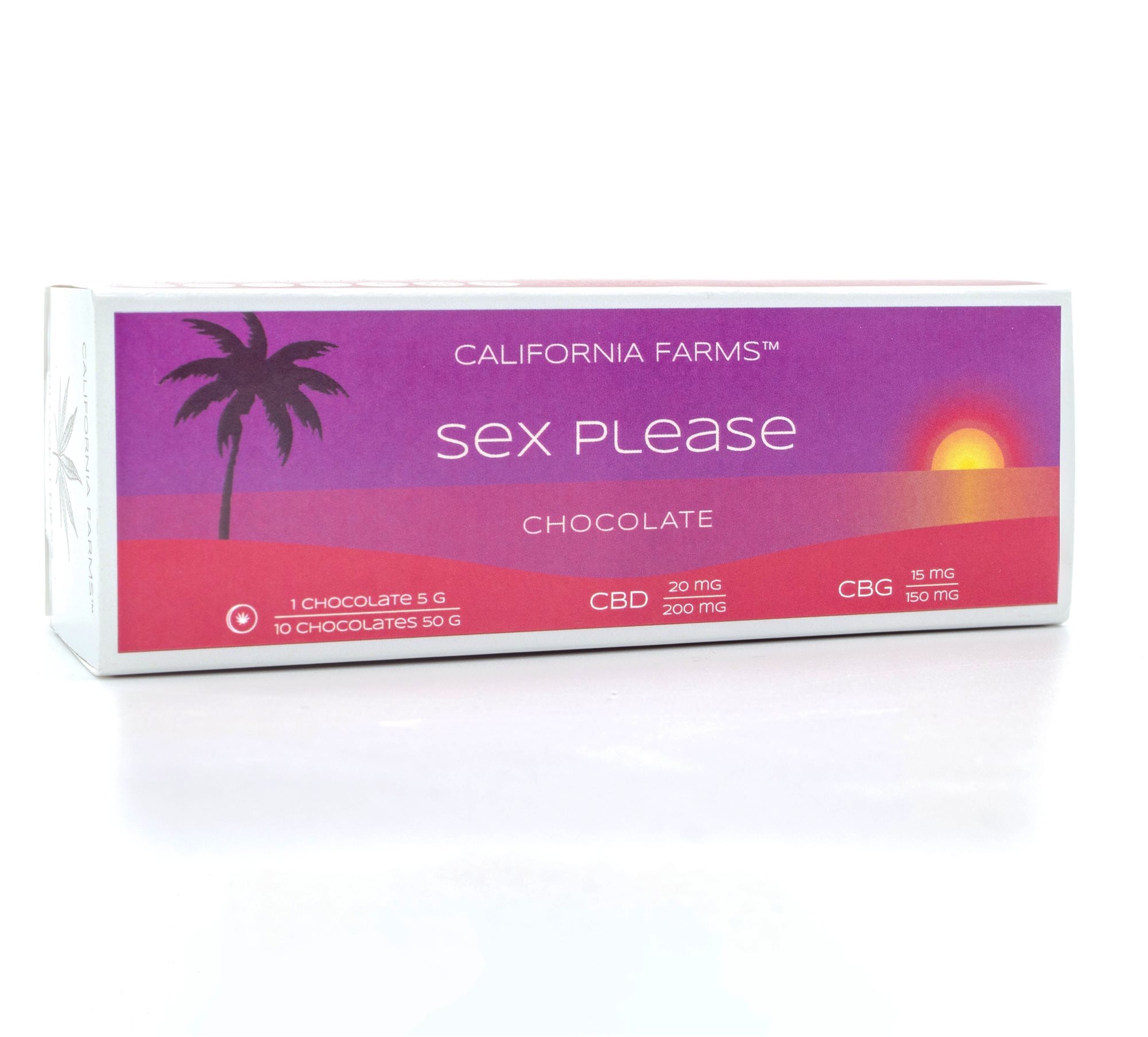 California Farms Sex please Čokoláda, 200 mg CBD, 150 mg CBG