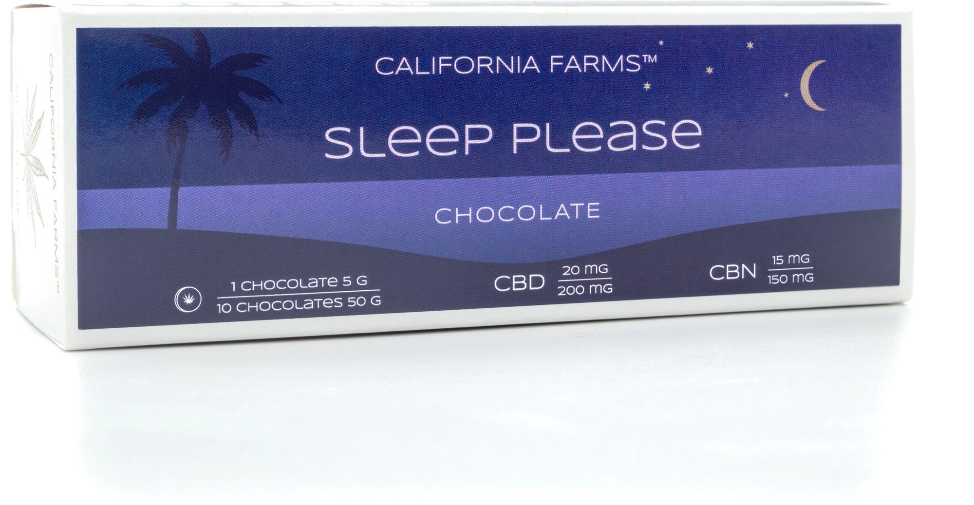 California Farms Sleep please Čokoláda, 200 mg CBD, 150 mg CBN