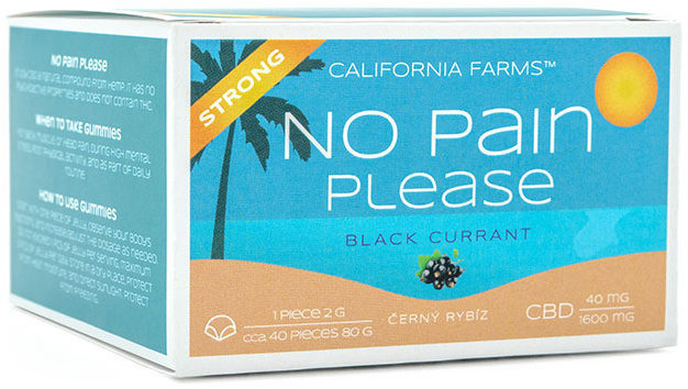 California Farms No pain please Želé STRONG, 1600 mg CBD