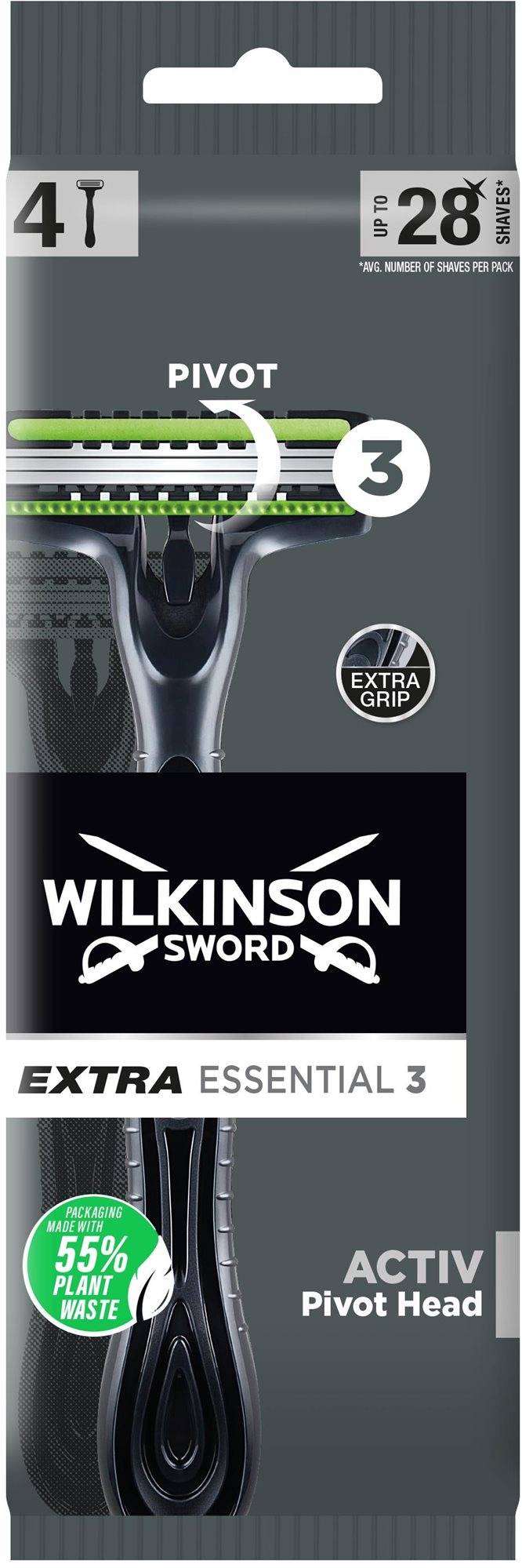 WILKINSON Extra3 Activ 4 ks