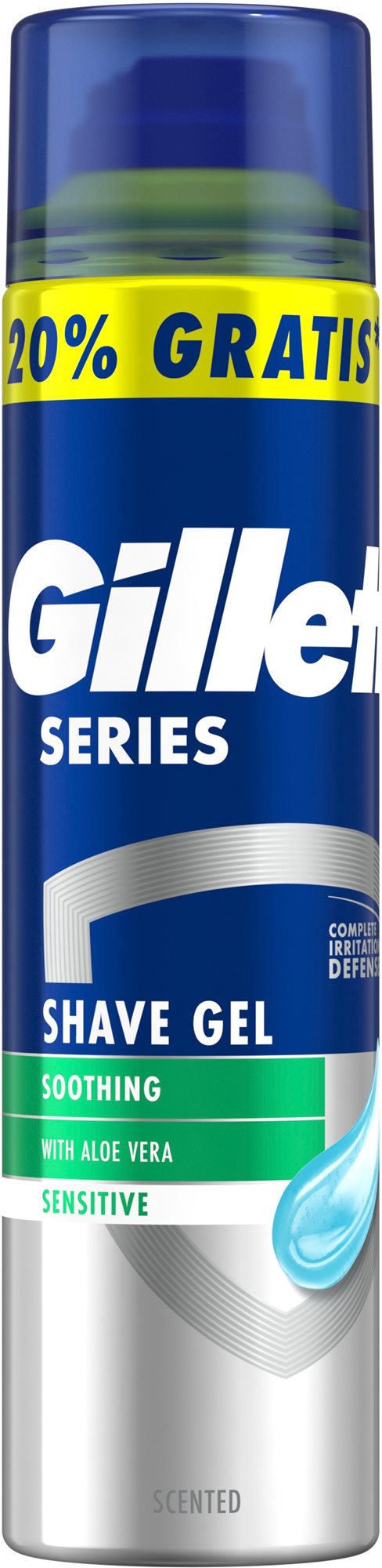 GILLETTE Series Upokojujúci gél na holenie s aloe vera 240 ml
