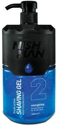 NISHMAN Energizing transparentný gél na holenie 1000 ml