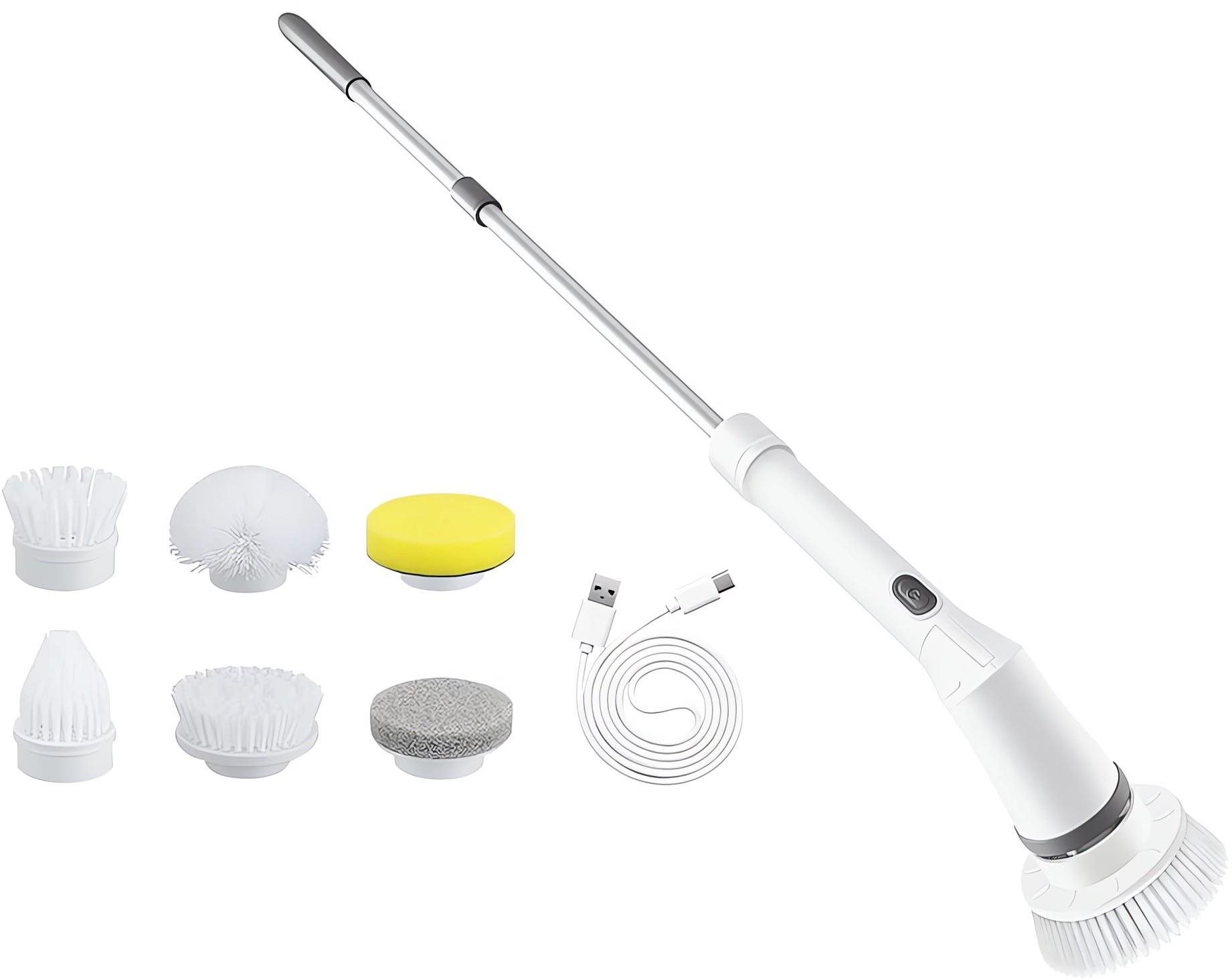 Verk 27032 Elektrická čistiaca rotačná kefa, teleskopická 6 v 1 biela