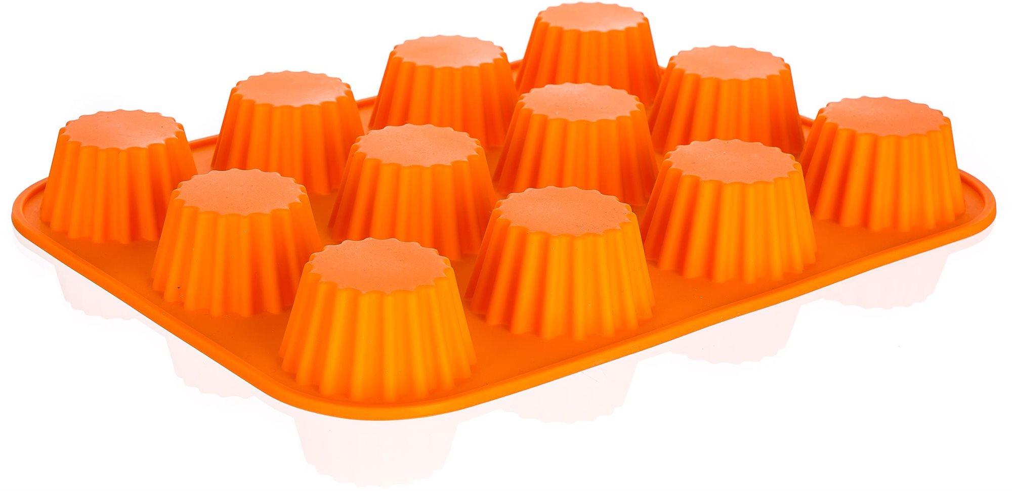 Baquet Forma na 12 košíčkov silikónová Culinaria Orange 32 × 24 × 3,4 cm