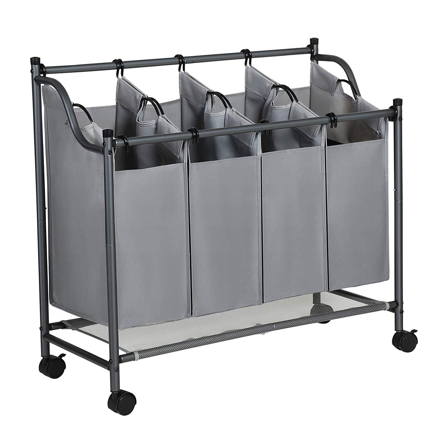 Houseland Kôš na bielizeň GERARD 4× 35 l, sivý