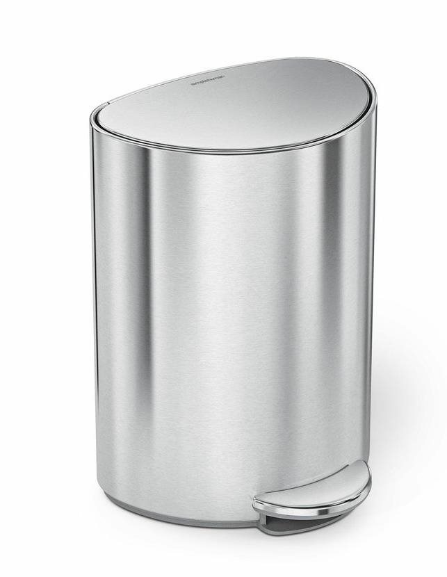 Simplehuman Pedálový odpadkový kôš 6 l, pologuľatý