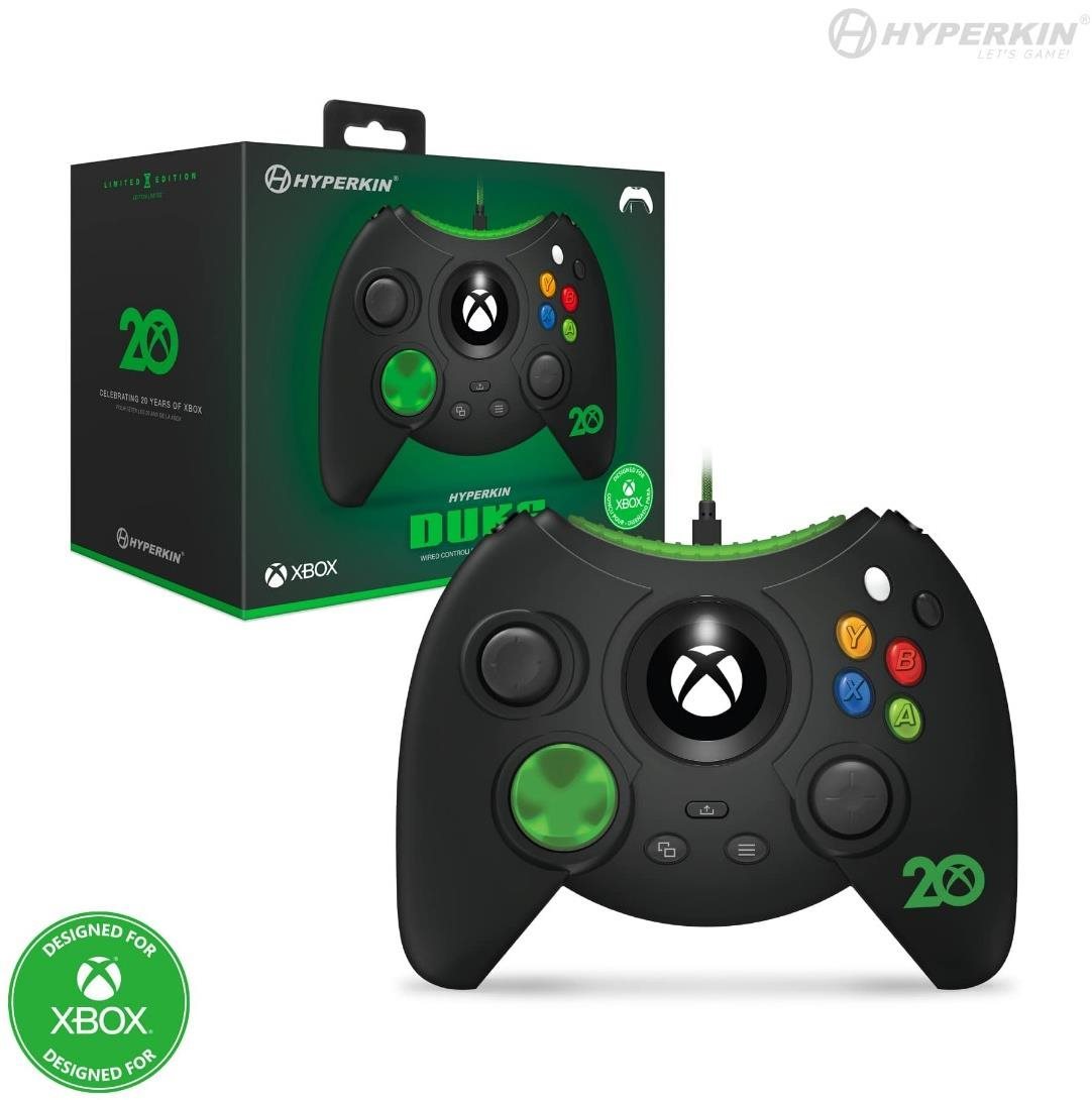 Hyperkin Duke Wired Controller (Xbox 20th Ann.LE) (Black) Official Licensed by Xbox