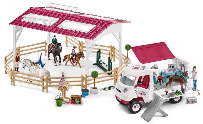 Schleich 72121 Jazdiareň s mobilnou veterinou