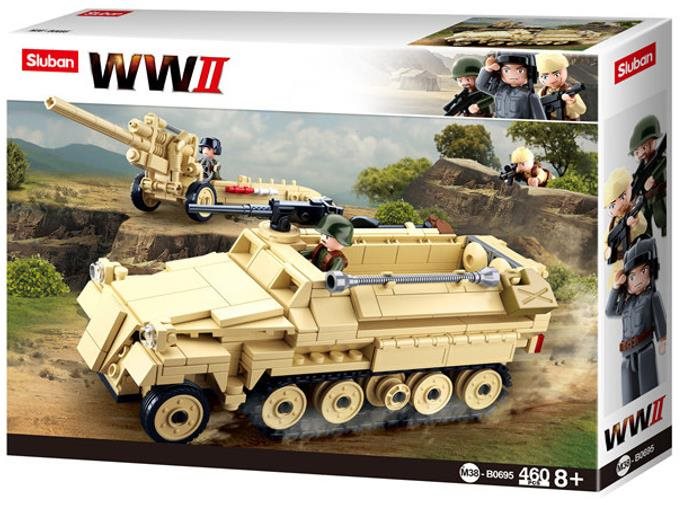 Sluban WWII M38-B0695 Nemecký polopásový ťahač Half Track