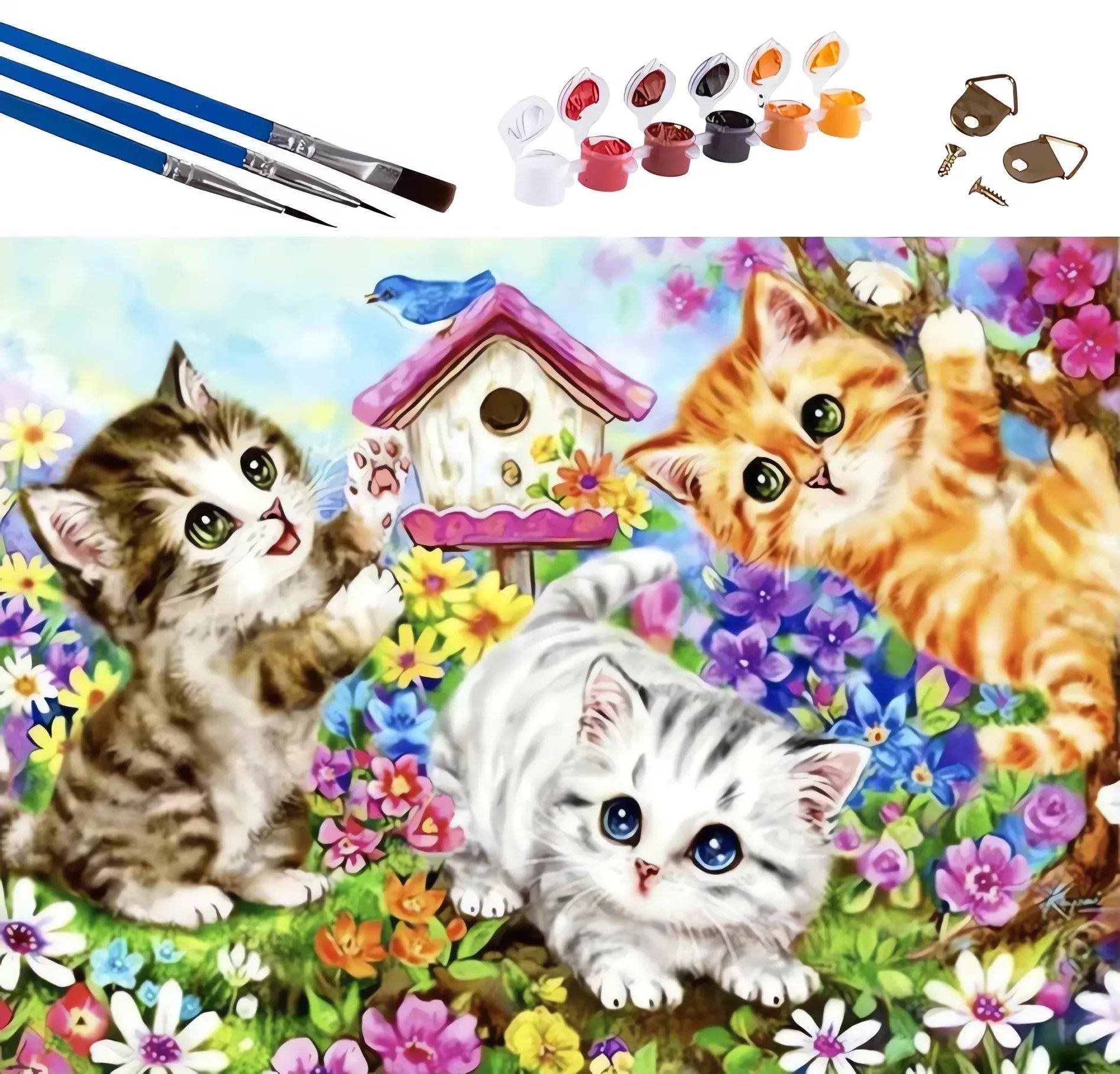 Foxter 2748 Maľovanie podľa čísel – Mačky 47×58 cm