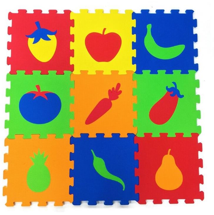 Siva Penové puzzle pro deti – ovocie